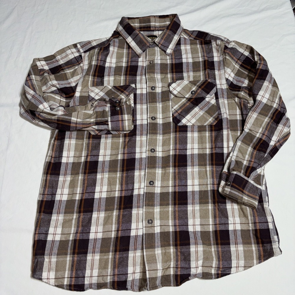 STANLEY Thick Shirt Flannel Chore Barn Work Wear Men's Large‎ LS